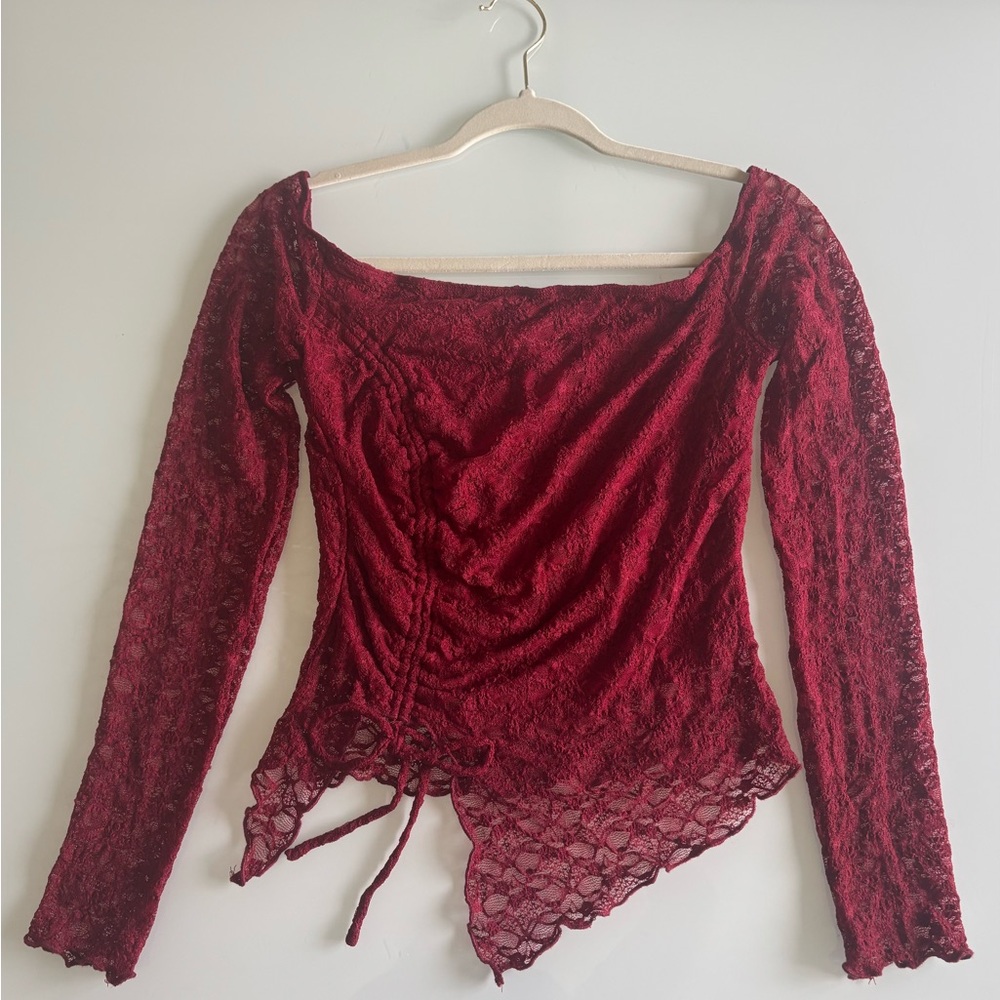 Windsor Burgundy Lace Top